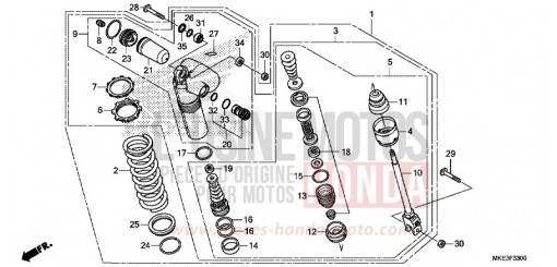 KISSEN, HINTEN CRF450RXH de 2017
